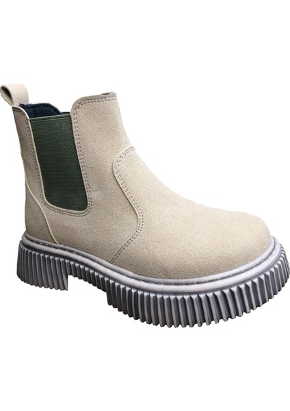 1087 Filet Unisex Erkek ve Kız Çocuk Bot Bej Süet Yanı Lastikli ve Fermuarlı Anatomik fiyatları