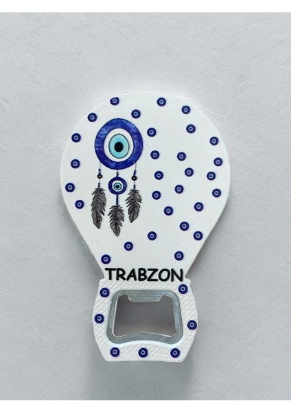 Trabzon Temalı Nazar Baskılı Magnet Şişe Açacağı Buzdolabı Süsü (KOD:901)