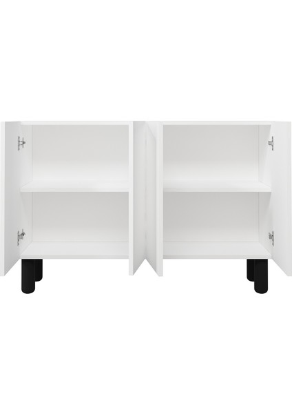 8192KM-128DD Konsol,kahve Köşesi,ayakkabılık,ofis Evrak Dolabı,mutfak Kiler Dolabı,tv Ünitesi-Beyaz-Siyah fırsatları