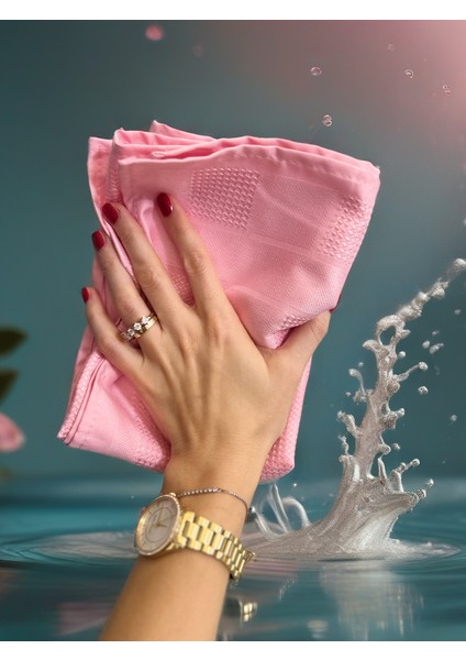 Aliva's Premium Mikrofiber Sihirli Temizlik Bezi- Genel Temizlik Bezi 40X60 cm - Pembe Renk fiyatları