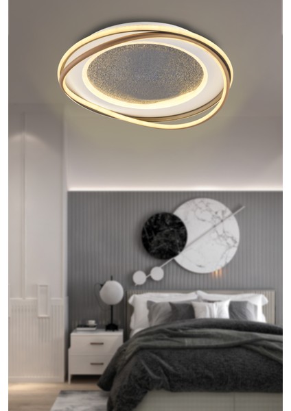 Gezegen 50 cm Plafonyer LED Avize 3 Renk Işık Modlu (Beyaz / Sarı / Gün Işığı) fiyatları