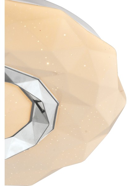 Mekik 40 cm LED Plafonyer Avize 3 Renk Işık Modlu (Beyaz / Sarı / Gün Işığı)