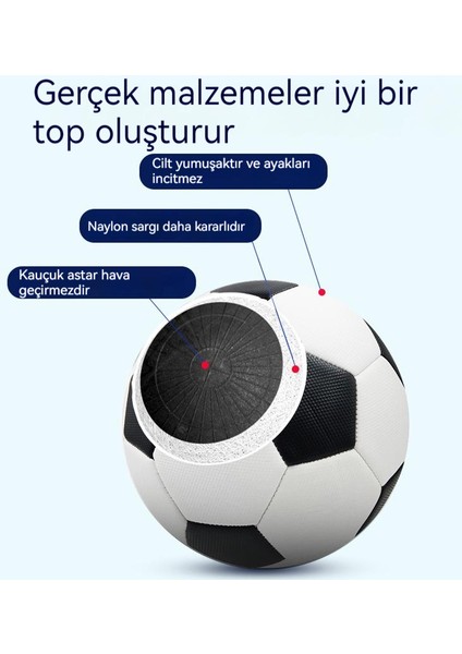 Siyah ve Beyaz Kalınlaştırılmış Futbol Çocukları Dünya Kupası 2 Numaralı Top, 3 Numaralı Top, 4 Numaralı Top, 5 Numaralı Top (Yurt Dışından) modelleri