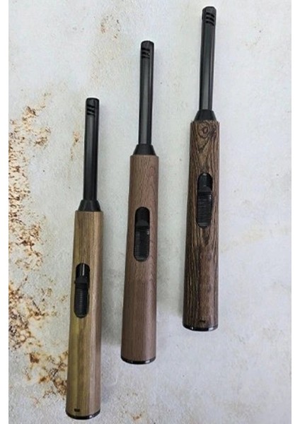 Ahşap Görünümlü Normal Alev Mum Kamp ve Mangal Çakmağı 1 Tanesi