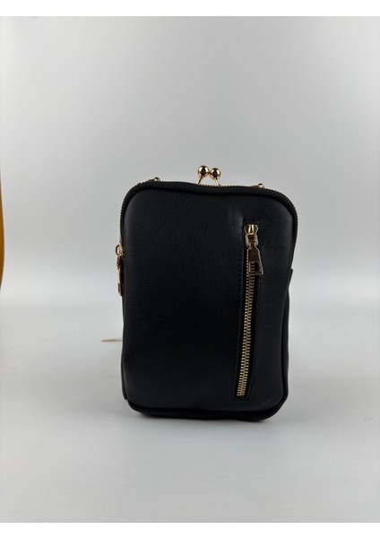 Kadın Suni Deri Siyah Metal Çerçeveli Vintage Mini Boy El Çantası fiyatları