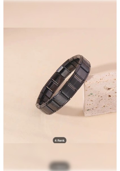 Siyah Italyan Charm , Italyan Charm Siyah Çelik Esnek Bileklik , Sevgiliye Hediye fiyatları