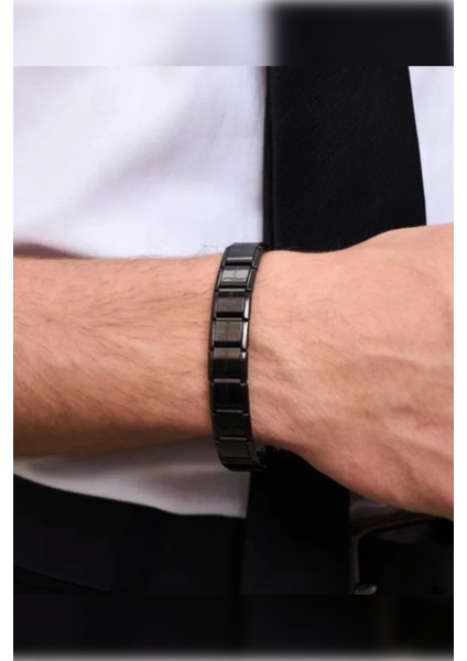 Siyah Italyan Charm , Italyan Charm Siyah Çelik Esnek Bileklik , Sevgiliye Hediye modelleri