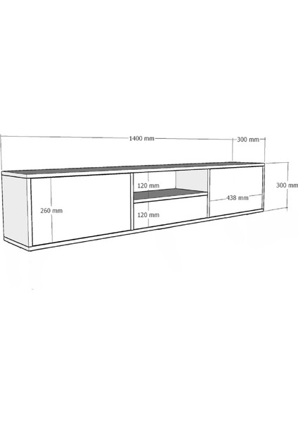 1316DROPCT-32 Duvara Montaj Tv Sehpası Beyaz-Gümüş modelleri