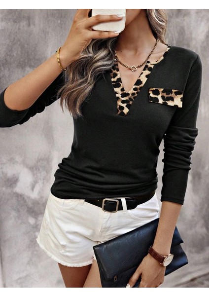 Mdb Kadın Uzun Kollu V Yakalı Kaşkorse Bluz