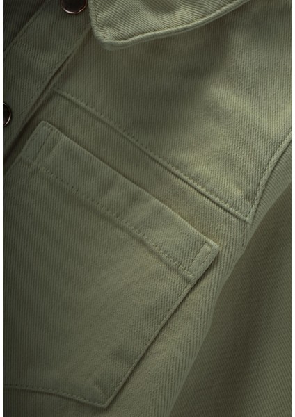 Boyalı Gabardin Elbise 2-7 Yaş Haki Yeşil modelleri