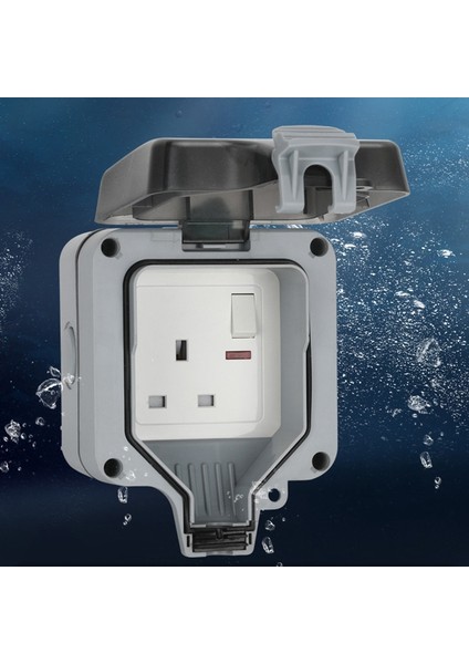 IP66 Dış Mekan Uzatma Kurşun 13A Rainproof Socket Independent Anahtarlı Dış Soket Su Geçirmez Kutu (Ingiltere Fişi) (Yurt Dışından) modelleri