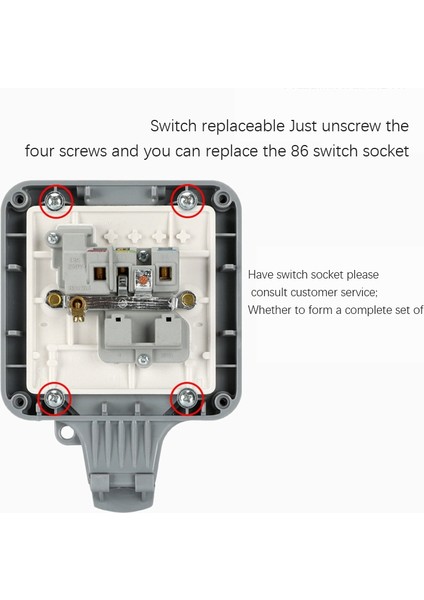 IP66 Dış Mekan Uzatma Kurşun 13A Rainproof Socket Independent Anahtarlı Dış Soket Su Geçirmez Kutu (Ingiltere Fişi) (Yurt Dışından) fırsatları