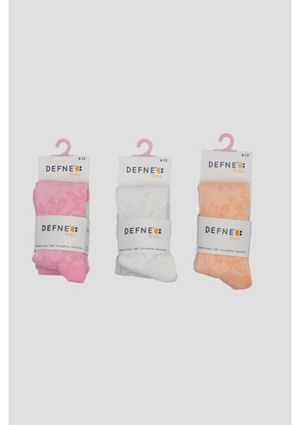 3 Adet Jakar Desenli Pamuklu Kız Çocuk ve Bebek Külotlu Çorap indirimleri