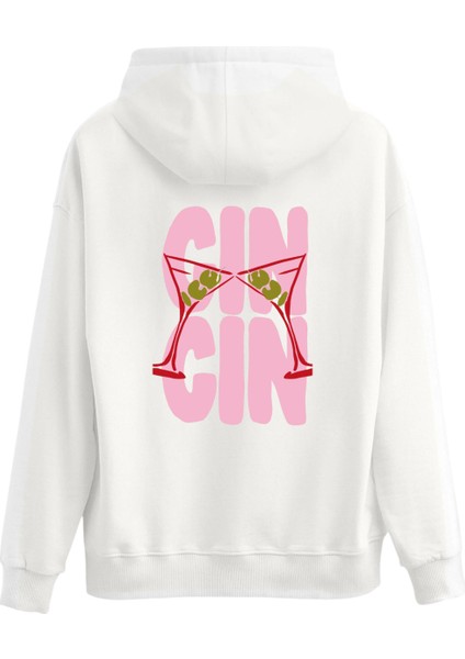 Martini Baskılı Premium 3 Iplik Şardonlu Kapüşonlu Unisex, Kadın, Erkek Hoodie Sweatshirt