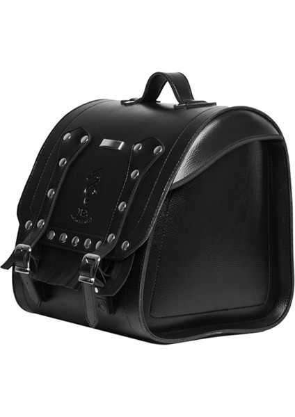 Cooper Cruiser Motosiklet Arka Çanta Valiz Tipi Suni Deri Motor Tur Bagaj Çantası 20LT