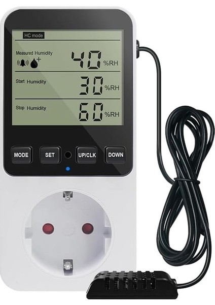 Nem Kontrolörü Sıcaklık Kontrolörü Soketi 230 V Sıcaklık Anahtarı Soket Termostat Anahtarı Ab Fişi (Yurt Dışından)