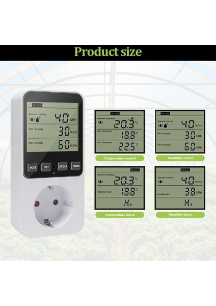 Nem Kontrolörü Sıcaklık Kontrolörü Soketi 230 V Sıcaklık Anahtarı Soket Termostat Anahtarı Ab Fişi (Yurt Dışından) indirimleri