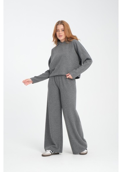 Selanik Kumaşı Wide Leg Kadın Pantolon/eşofman Altı