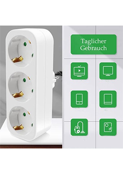 Kablonsuz Çoklu Soket 250V/16A Soket Adaptörü Taşınabilir Soketler 3680W Dönüştürücü Soketi Ab Fişi 2 Paket (Yurt Dışından) fırsatları