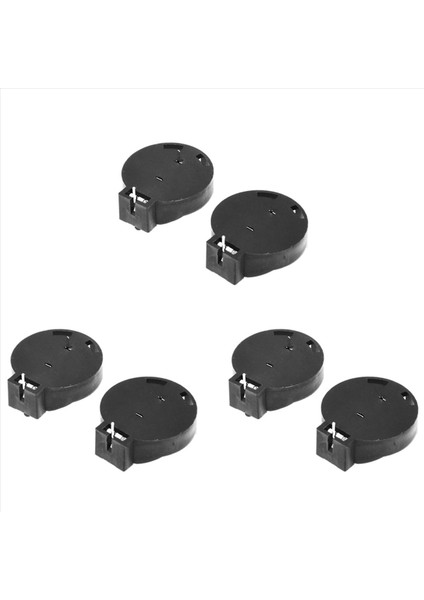6 Pcs CR2450 Para Hücre Düğmesi Pil Soketi Tutucu Kılıf 2 Pimler Siyah (Yurt Dışından)