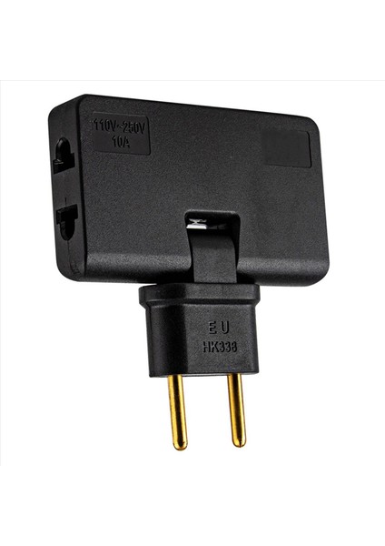 2x Döndür Eu Fiş Dönüştürücü 3&#39 Te 1 Rotatable Outlet Extender 180 Derece Uzatma Fiş Multi Fiş Çıkış Adaptörü Siyah (Yurt Dışından) modelleri
