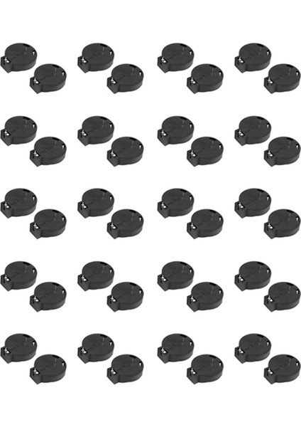 8 Pcs CR2450 Para Hücre Düğmesi Pil Soketi Tutucu Kılıf 2 Pimler Siyah (Yurt Dışından)