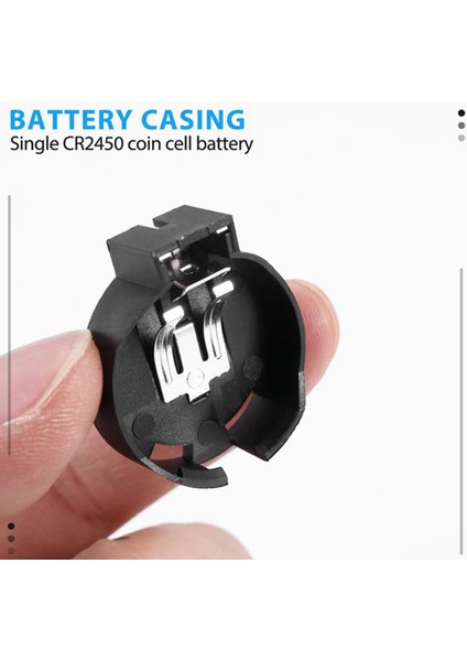 8 Pcs CR2450 Para Hücre Düğmesi Pil Soketi Tutucu Kılıf 2 Pimler Siyah (Yurt Dışından) fırsatları