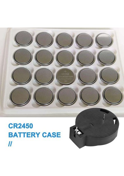 8 Pcs CR2450 Para Hücre Düğmesi Pil Soketi Tutucu Kılıf 2 Pimler Siyah (Yurt Dışından) indirimleri