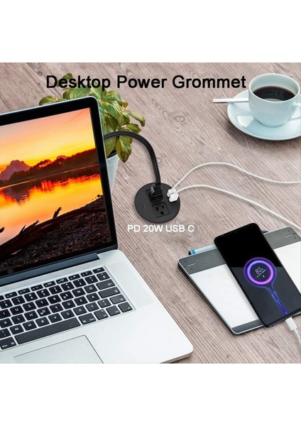 Masaüstü Masaüstü Için USB ile Güç Groması 2 Ac Çıkışı ve 2 USB Bağlantı Noktası ile Güç Veri Çıkışı Black Us Flug 2usb+1pd (Yurt Dışından) indirimleri