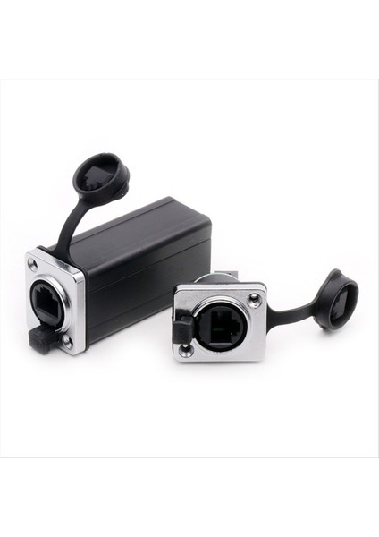 Su Geçirmez RJ45 8P8C Ethernet Konnektörü Kadın - Dişi Jak Ağı Düz Kuplörler Panel Montaj Yuvaları Adaptörü (B) (Yurt Dışından) fiyatları