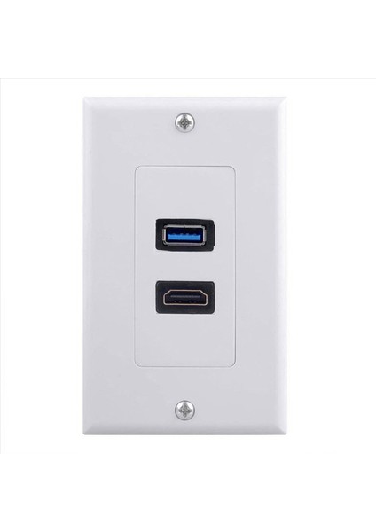 6x 2port Hdmı+Usb 3 0 Dişi Duvar Yüz Plakası Paneli Çıkış Soketi Genişletici Beyaz (Yurt Dışından) fırsatları