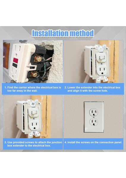 6pcs Elektrik Çıkış Kutusu Genişletici 12 Adet Vidalı Tek Çete Kutusu Genişletici 1 Çete Anahtarı Ünitesi Yuva Genişletici (Yurt Dışından) indirimleri