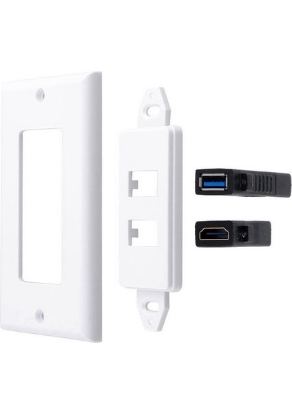 2x 2port Hdmı+Usb 3 0 Dişi Duvar Yüz Plakası Paneli Çıkış Soketi Genişletici Beyaz (Yurt Dışından) indirimleri
