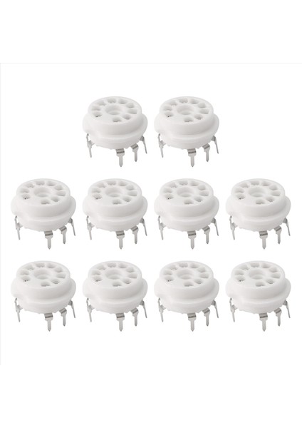 10PCS Pcb 9pin Seramik B9A Vakum Tüpü Soket Ses Hifi Dıy Dıy Amps 12AX7 12AU7 12AT7 ECC81 ECC82 ECC83 Gümüş Kaplama (Yurt Dışından)