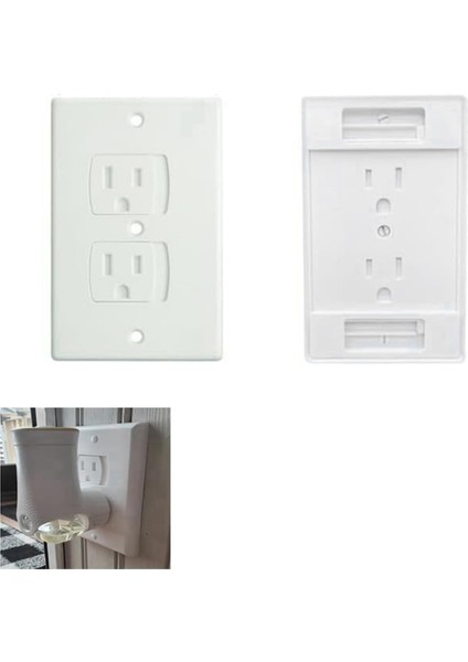 Bebek Koruması Için Kendi Kendine Kapanan Soket Kapağı Beyaz Güvenlik Duvarı Elektrik Soketi Eşleşen Vidalar (Yurt Dışından) indirimleri