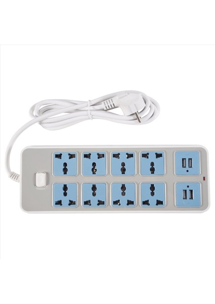 4 USB Soketli Güç Şeridi 3000W Güç 8 Evrensel Soket 6 5 Metrelik Güç Kablosu Ab Fişi (Yurt Dışından) modelleri