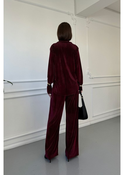 Kadife Premium Takım- Bordo