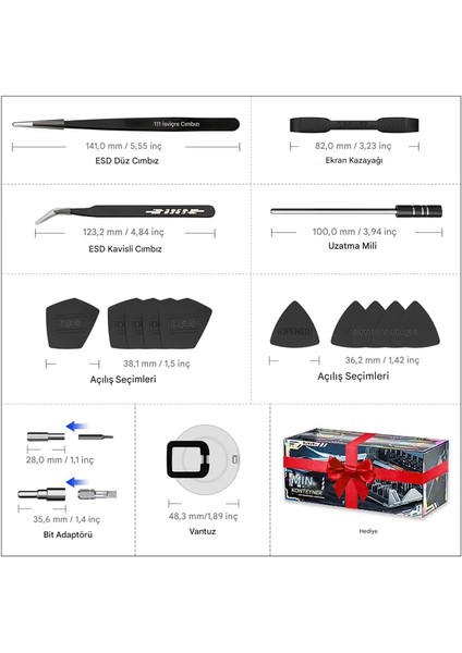 180 In 1 Torx Hassas Tornavida Seti – Profesyonel Elektronik Tamir Kiti Manyetik fırsatları
