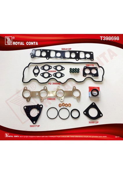 Mtxdpn Üst Takim Conta Keçeli S Lastikli Doblo-Punto-Strada 1.9 Jtd