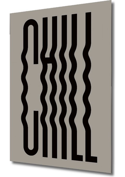 Chill Dalgalı Yazı Ahşap Mdf Dekoratif Ev/işyeri Duvar Tablo Dikdörtgen Ev/işyeri Duvar Tablo fiyatları