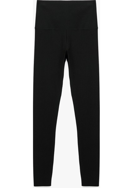 Yüksek Bel Slim Fit Interlok Spor Tayt fırsatları