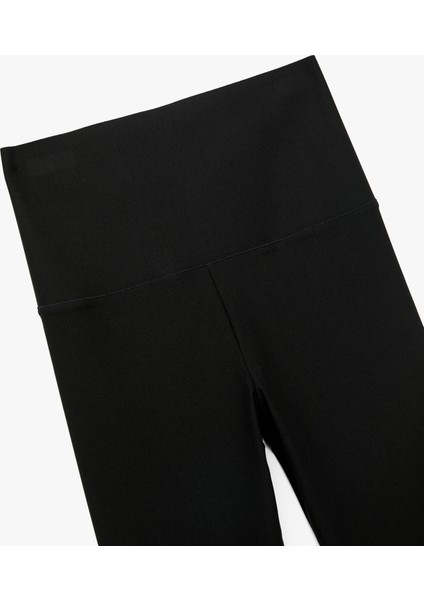 Yüksek Bel Slim Fit Interlok Spor Tayt indirimleri
