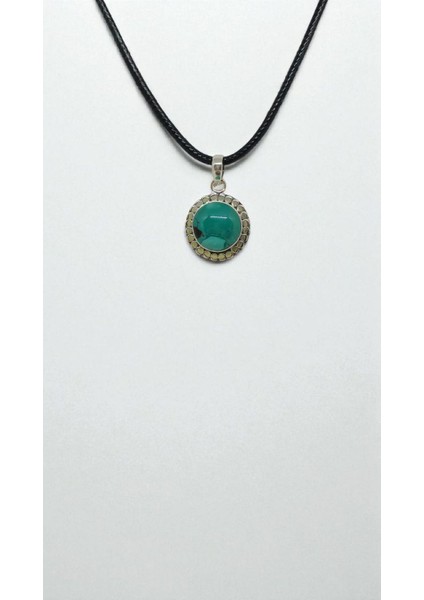 El Işçiliği 925 Ayar Gümüş Turkuaz Taşlı Kolye Ucu – Doğal ve Zarif Tasarım modelleri