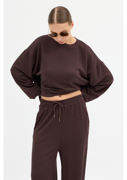 Rahat Esnek Uzun Kollu Premium Yumuşak Kumaş Modal Kahve Alt-Üst Takım indirimleri