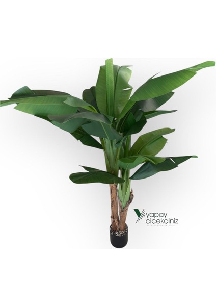 145 cm 13 Dallı Islak Görünüm Yoğun Iri Yapraklı Yapay Muz Ağacı fiyatları