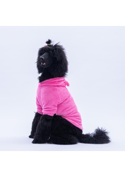 Pembe Lucca Teddy Hoodie Ayı Kulaklı Peluş Orta Büyük Irklar Köpek Kıyafeti Köpek Sweati fırsatları