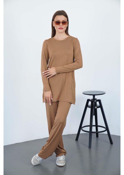 Kadın Viskon Full Likra Tunik-Tarçın fiyatları