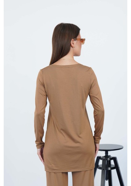 Kadın Viskon Full Likra Tunik-Tarçın fırsatları