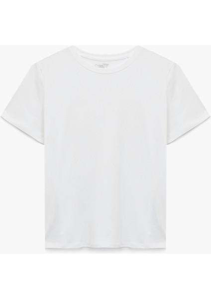 Kısa Kollu Bisiklet Yaka Modal Karışımlı Spor Tişört