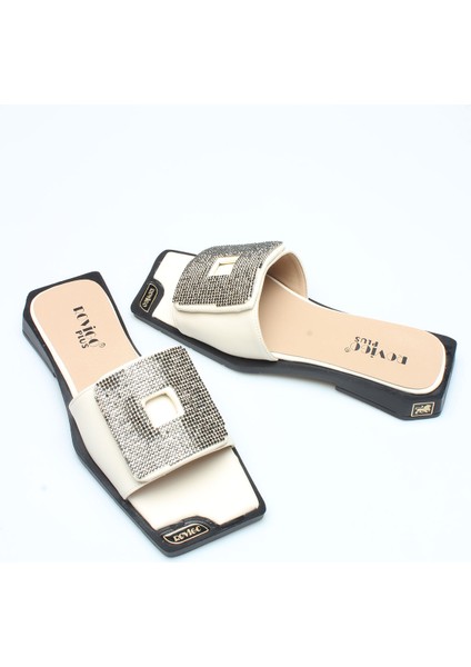 Idil Bej Cilt Taşlı Kadın Terlik modelleri